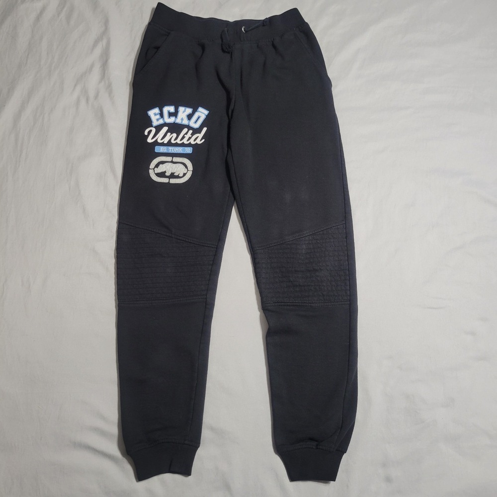 Ecko Unltd Kids Black Sweat Pants with Pockets Size Medium 10/12